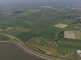 Luchtopnamen waddendijk bij Texel