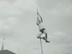 Long jumping with a pole